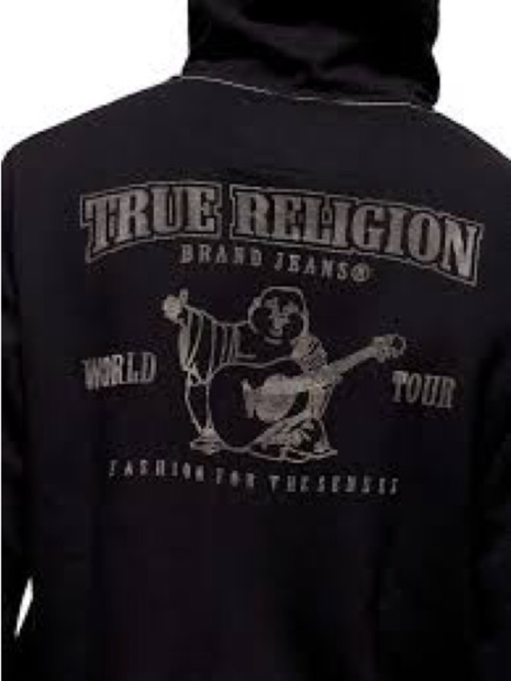 True Religion Buddha World Tour Full Zip Hoodie Men’s XL black y2k sweatshirt - Picture 2 of 5